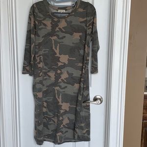 Ladies Camouflage Dress 3/4Sleeve Small Boutique